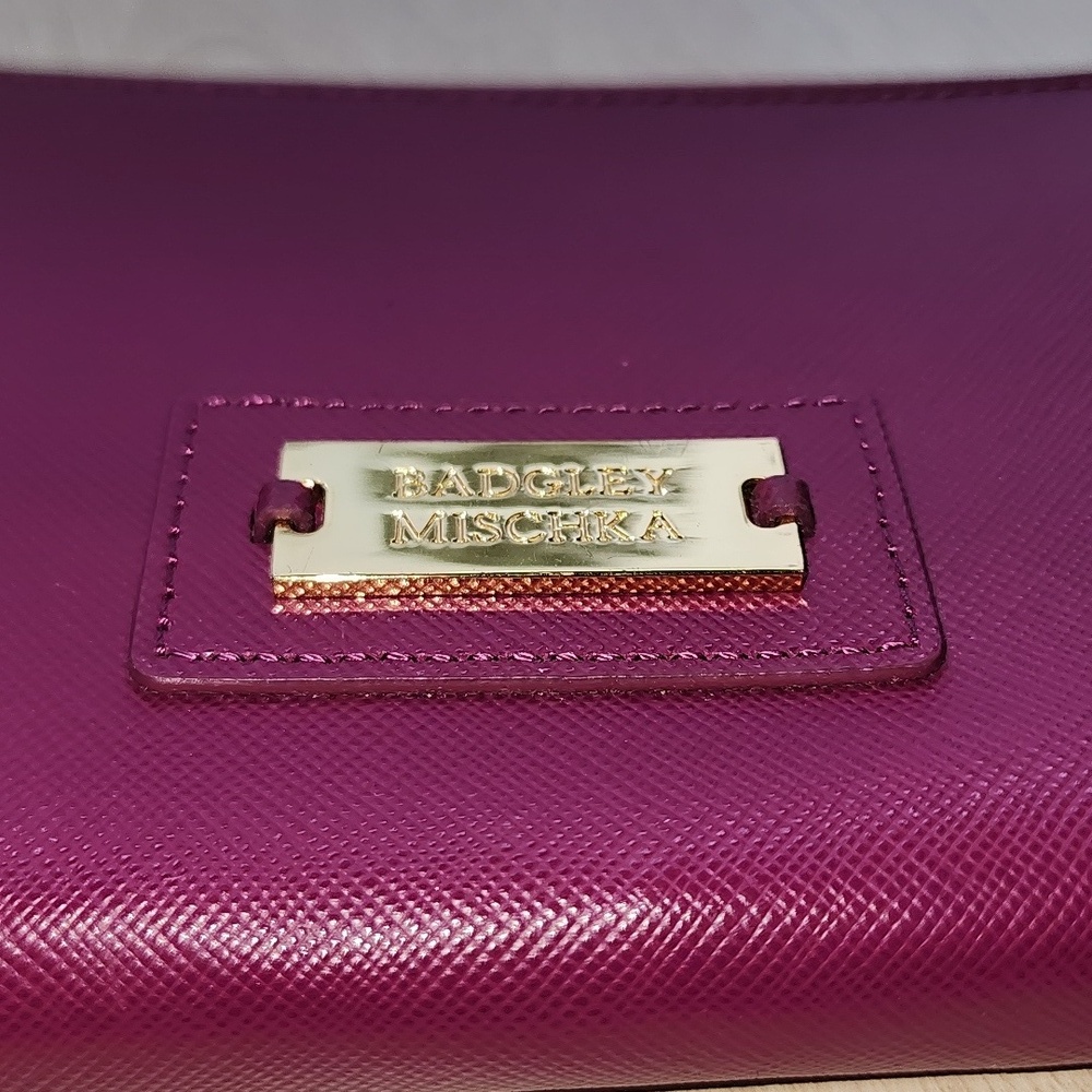 EUC Badgley Mischka Plum/fuschia wallet - Picture 2 of 5